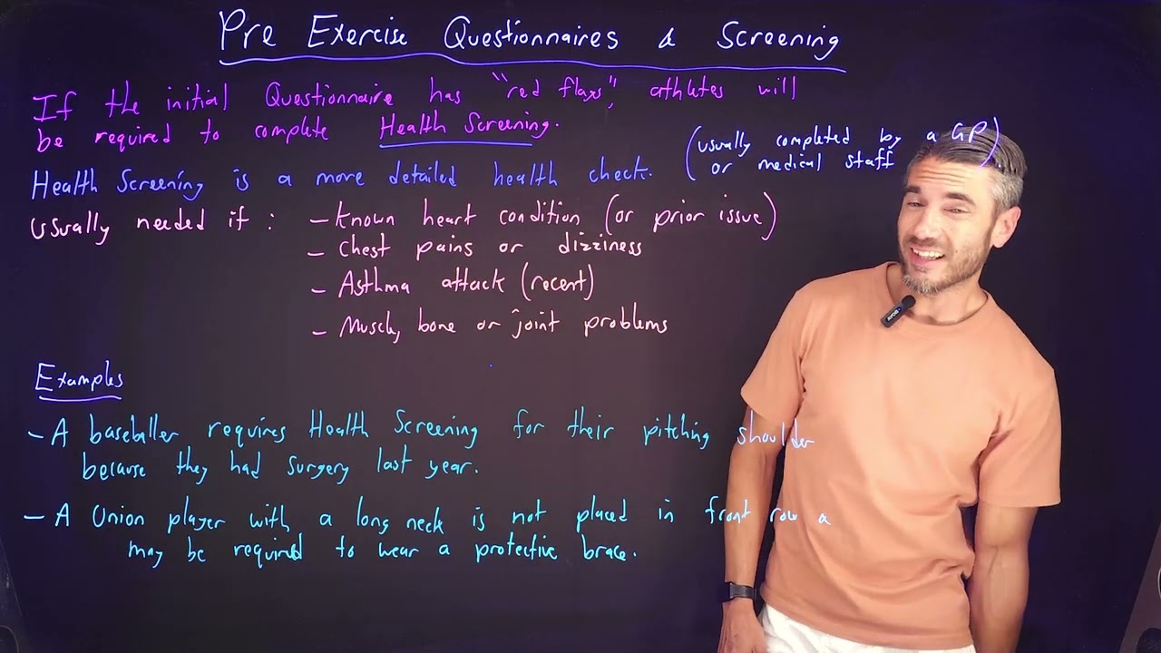 TIP 01: Pre-Exercise Questionnaires and Health Screening
