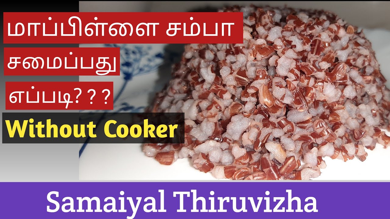 How to Cook Mappillai Samba Rice Recipe in Tamil|Mappilai Samba Rice| Red Rice in Tamil|