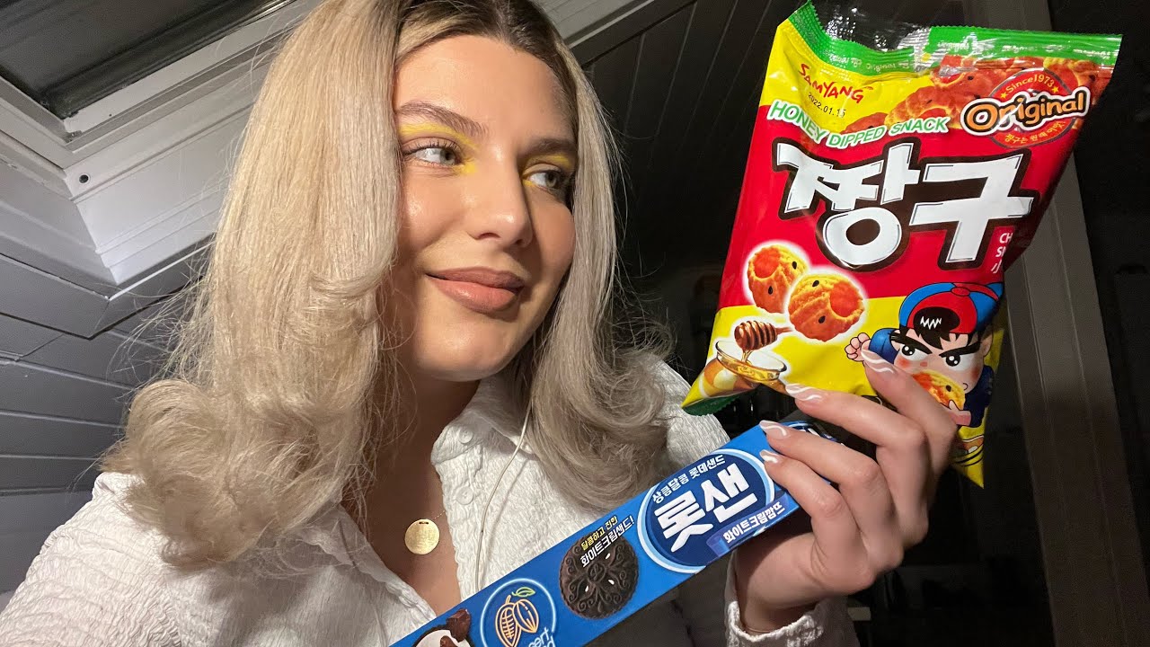 Türkçe ASMR 🇹🇷 | Kore aburcuburlar denedim 🇰🇷🍬🍫