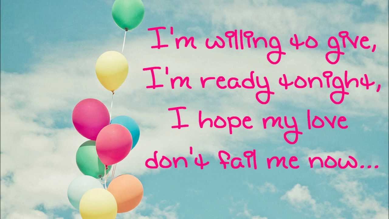 Don't fail me now with lyrics