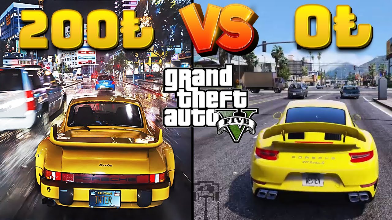 GTA 5 BEDAVA 2023 GRAFİK MODU VS 200 TL GRAFİK MODU !?