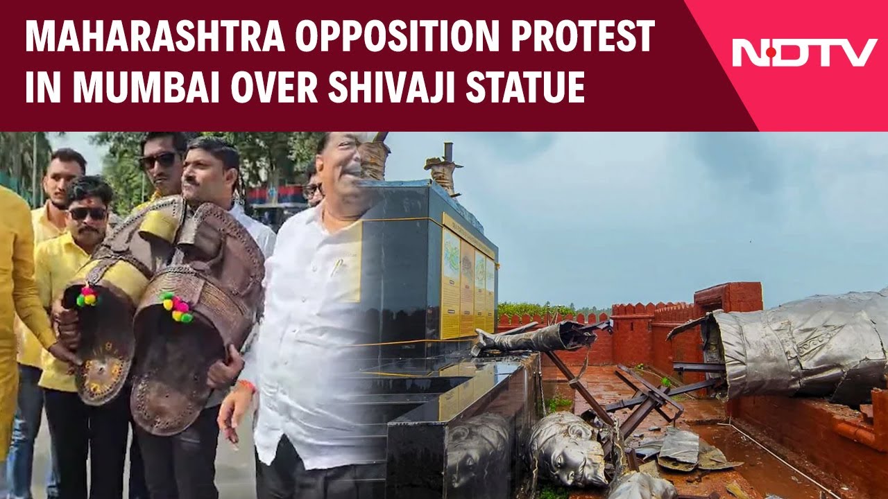 Shivaji Statue Collapse | Maharashtra Opposition Protest In Mumbai Over Shivaji Statue Collapse