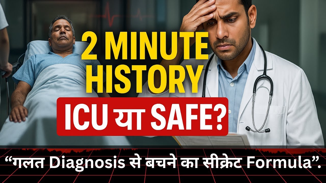 ICU तक पहुँचने वाली गलती: OPD History Taking Masterclass (2 Real-Cases + Simple Formula)