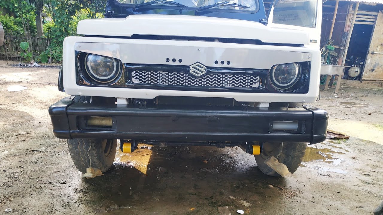 DIY homemade angry eye grill || Maruti Gypsy custom front Grill