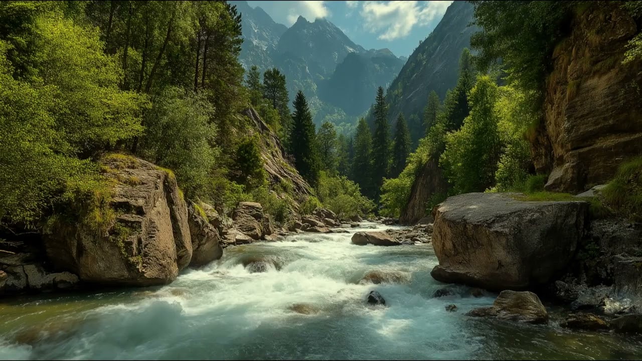 Relaxing Forest Water Ambience | Nature Sounds for Sleep & Focus