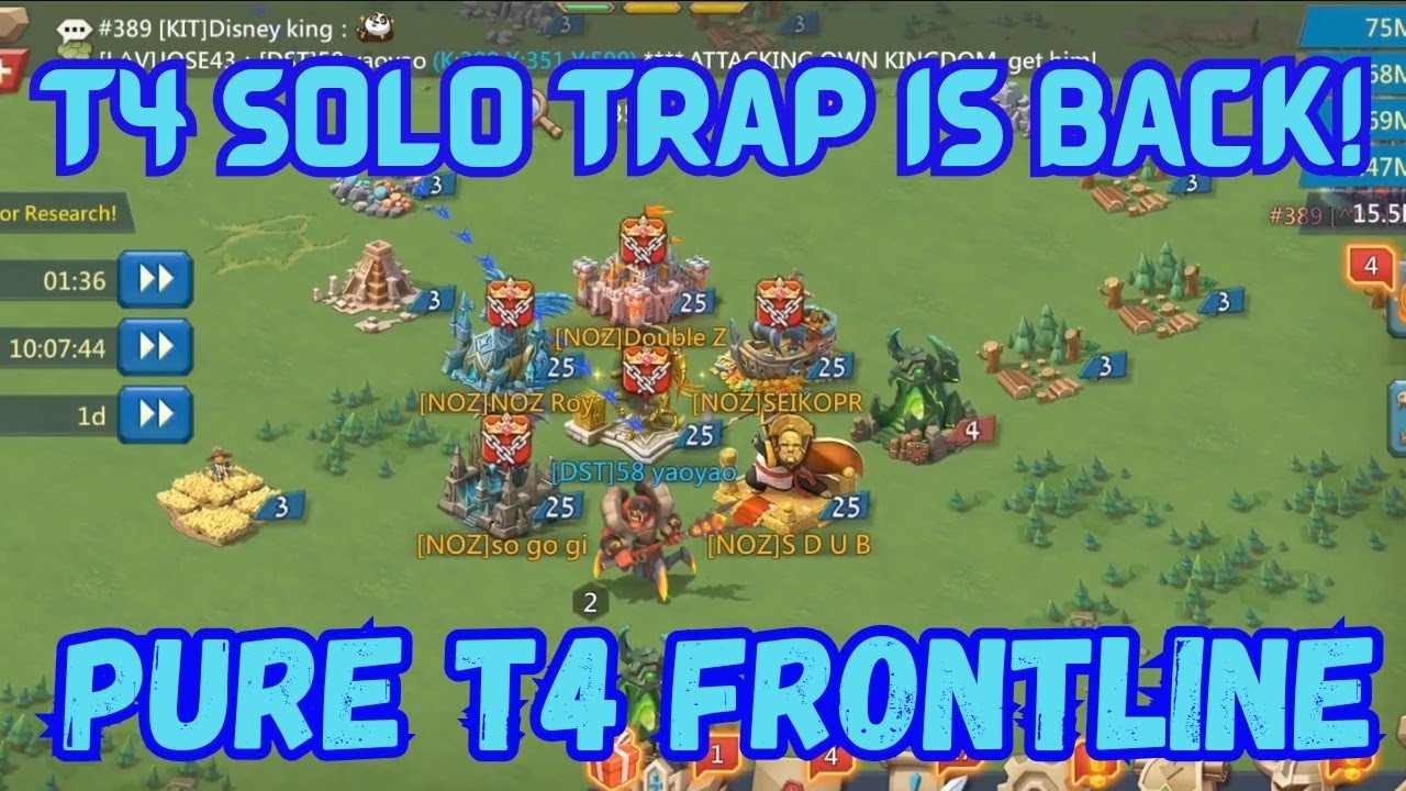 190M T4 Solo Trap возвращается! Соло-ловушка &mdash; это весело! Lords Mobile