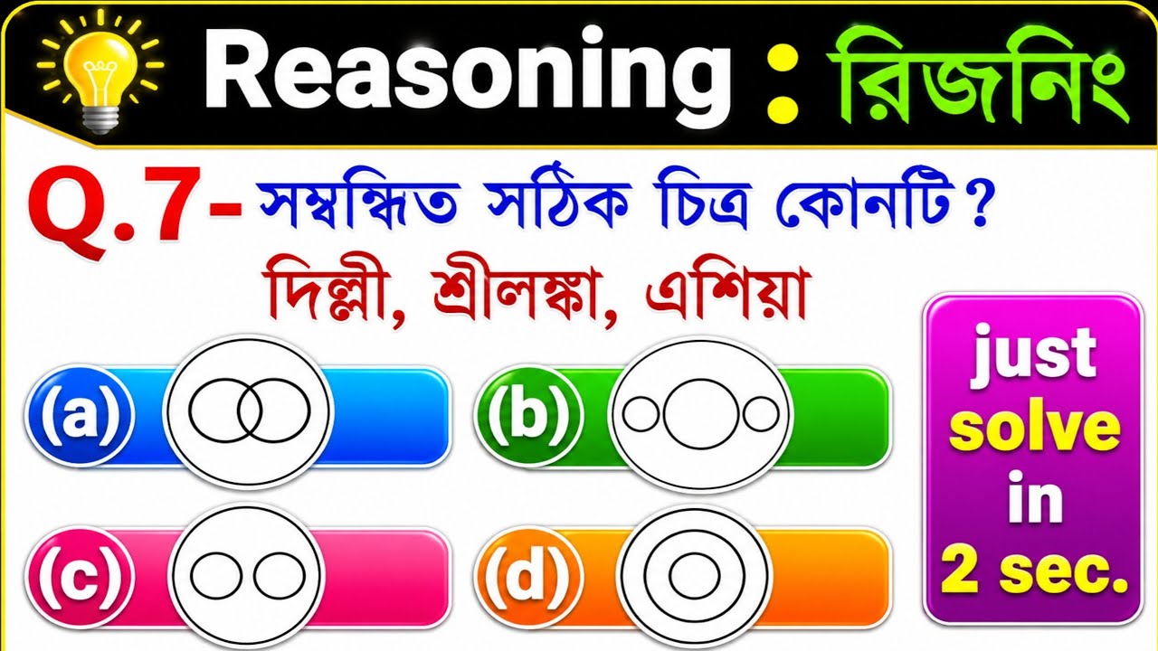 Reasoning Short Tricks in Bengali for- LOCOPILOT, RAILWAY, GROUP-D, SSC, RBI and all exams