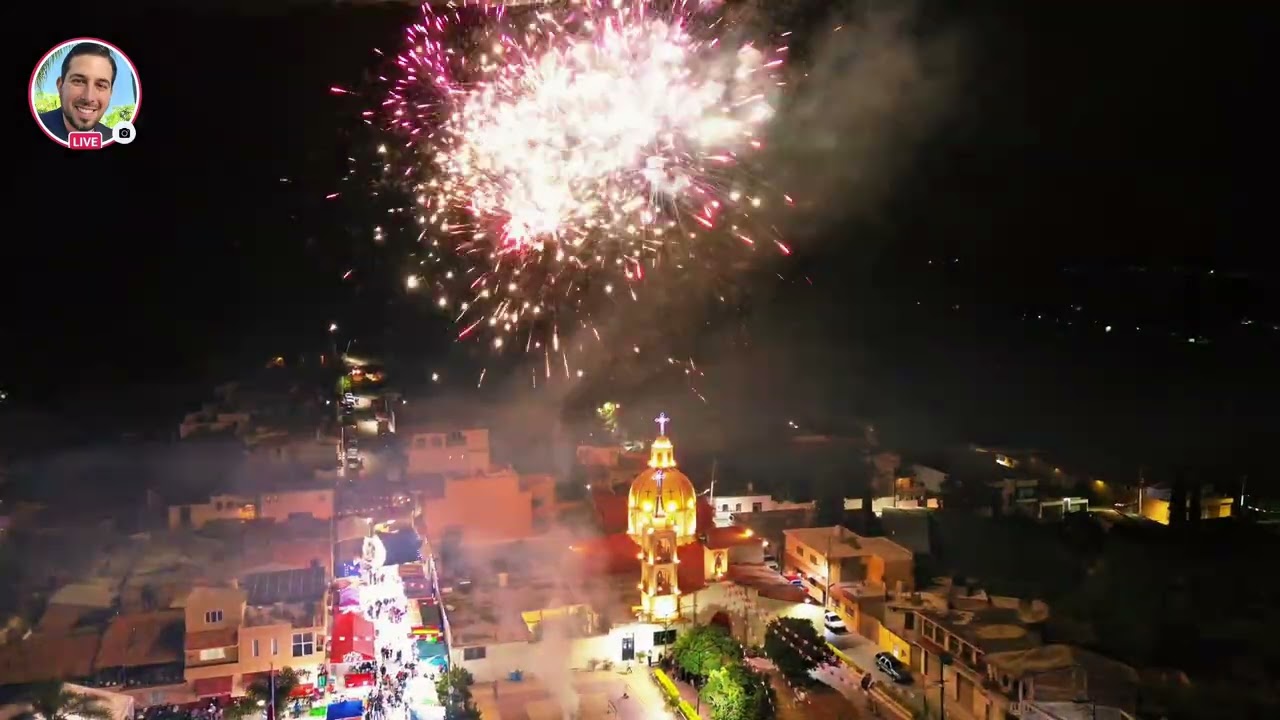 Pirotecnia en San Felipe Chilarrillo Guanajuato en honor a San Felipe de Jesús