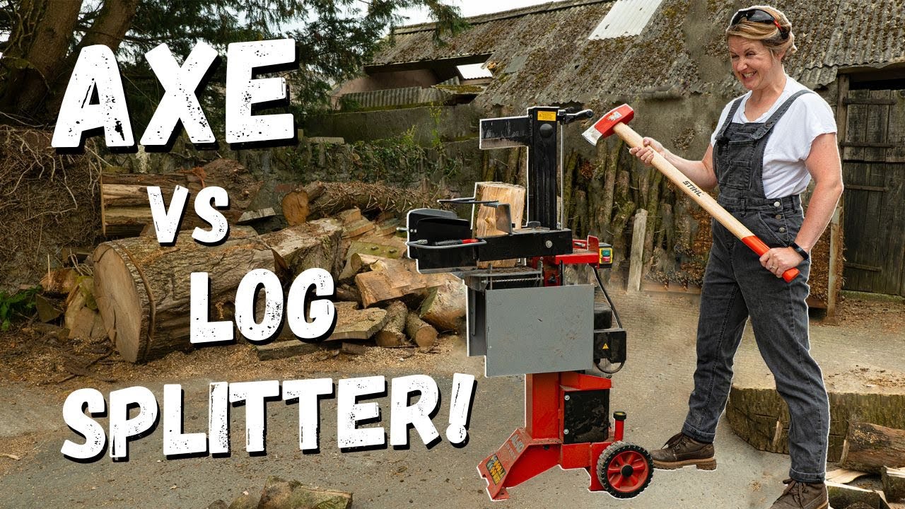 Which Can Split Logs Faster?  Axe vs Log Splitter!