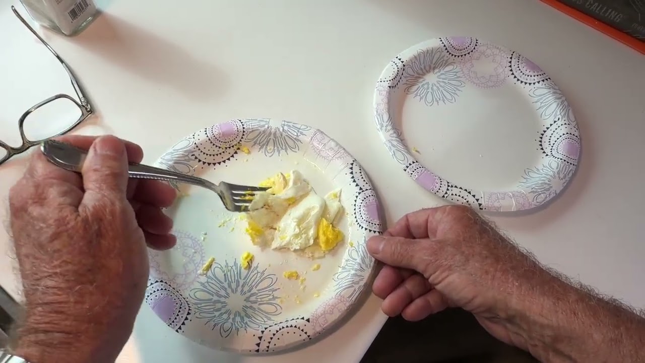 I put an egg on a paper plate and put it in the microwave.… Here’s what happened