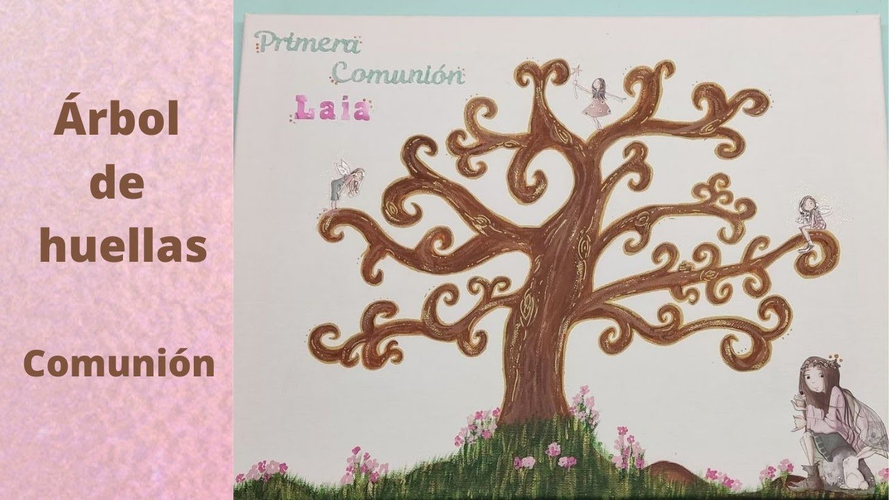 Árbol de huellas Comunión Laia desde 0❤️❤️❤️