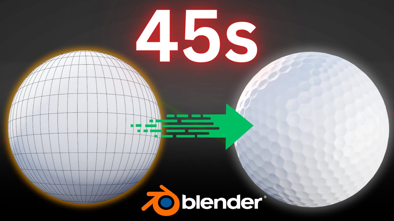Create a Golf Ball in 45 Seconds in Blender!