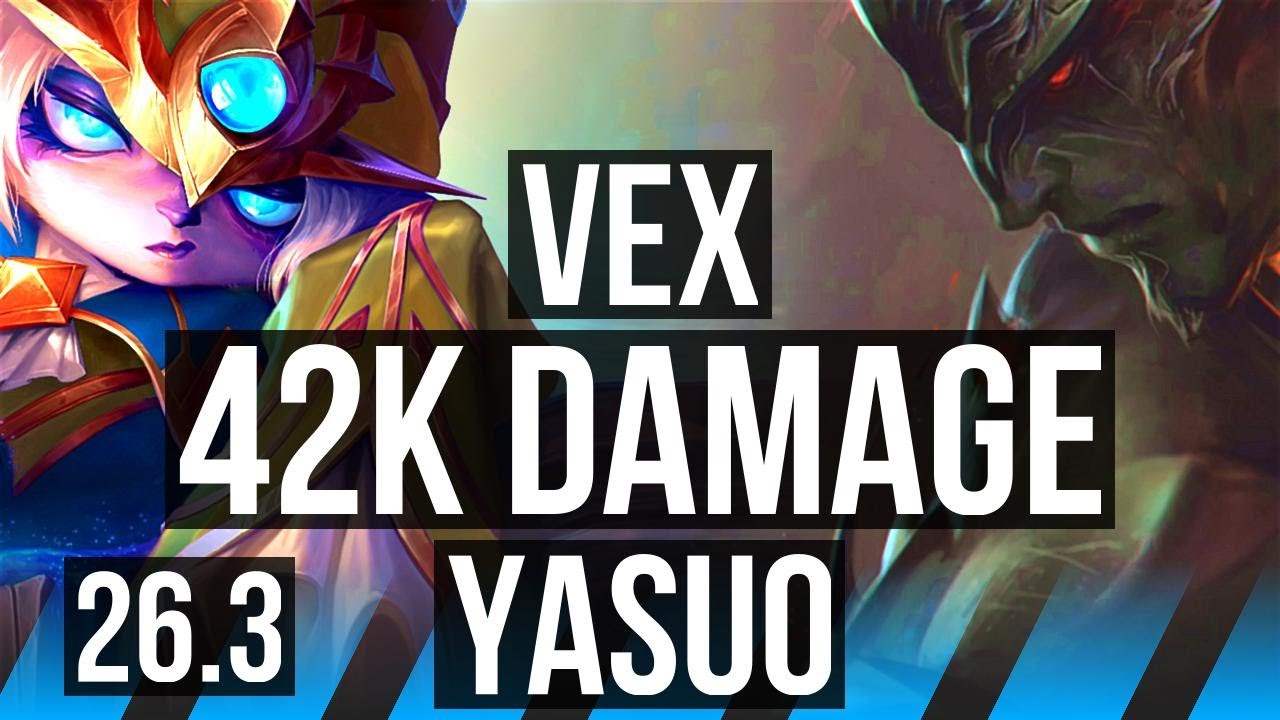 VEX vs YASUO (MID) | 42K damage | KR Master | 26.3