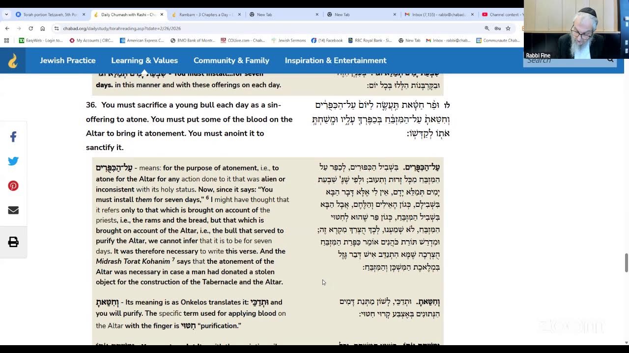 Torah portion Tetzaveh, 5th Portion