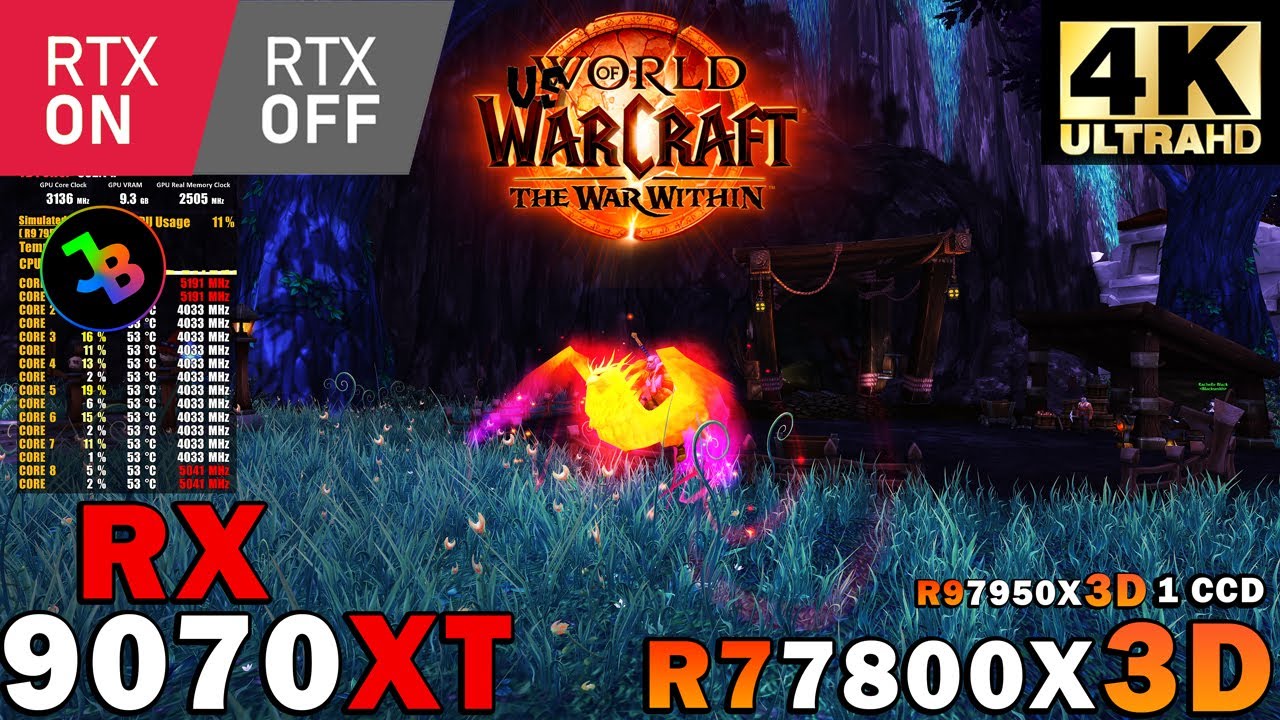 World Of Warcraft The War Within 4K | RX 9070 XT | Sim. R7 7800X3D | Max Settings | Ray Tracing