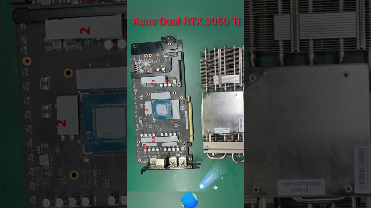 Asus Dual RTX 3060 Ti thermal pad термо прокладки #asusdual #rtx3060ti #thermalpad