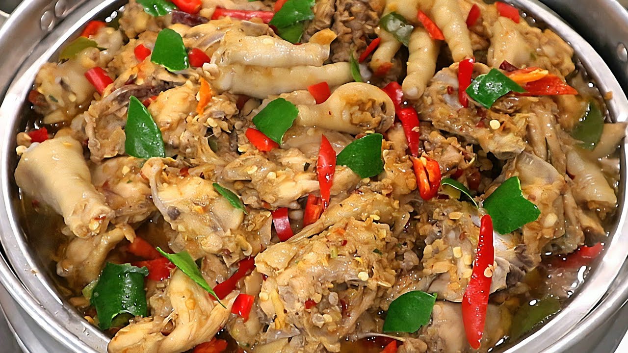 #โครงไก่นึ่งสมุนไพร โครงไก่ราคาประหยัด นำมาทำเมนูนี้บอกเลยเเซ่บมากทำแบบถึงเครื่อง อร่อยกินเพลินเลย