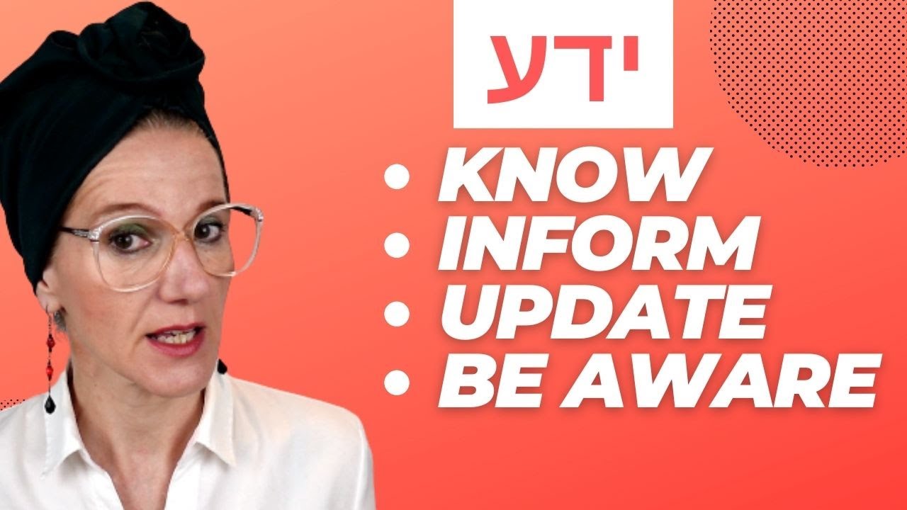 Hebrew root ידע : Most Important Verbs to BOOST YOUR HEBREW