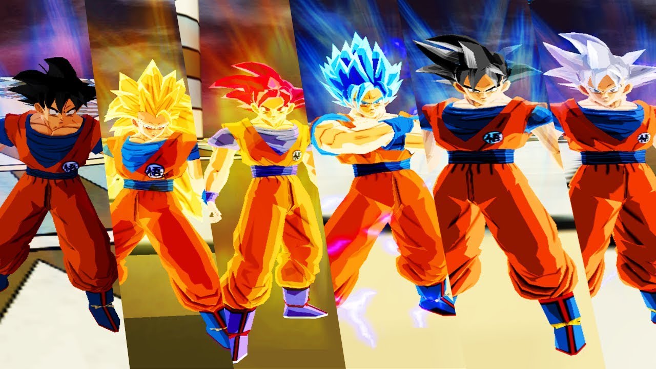 TODAS AS TRANSFORMAÇÕES DO GOKU - SSJ, SSJ2, SSJ3, SSJ GOD, BLUE E INSTINTO SUPERIOR DOMINADO !