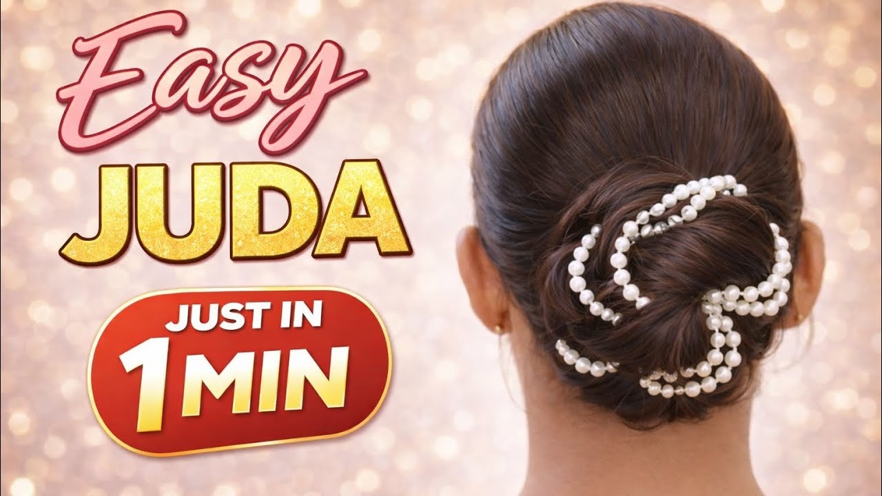 Easy Juda Hairstyle | Just in 1 Minute | Simple & Elegant Bun for Beginners