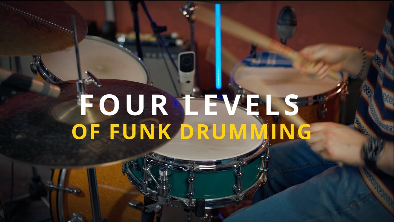 4 Levels of Funk Drumming - Drum Lesson