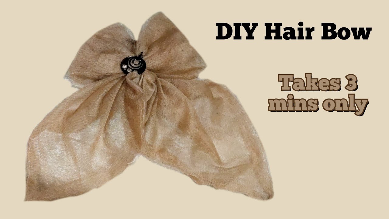 DIY Hair Bow | How to make long tale bow tie | Easy 3 min only