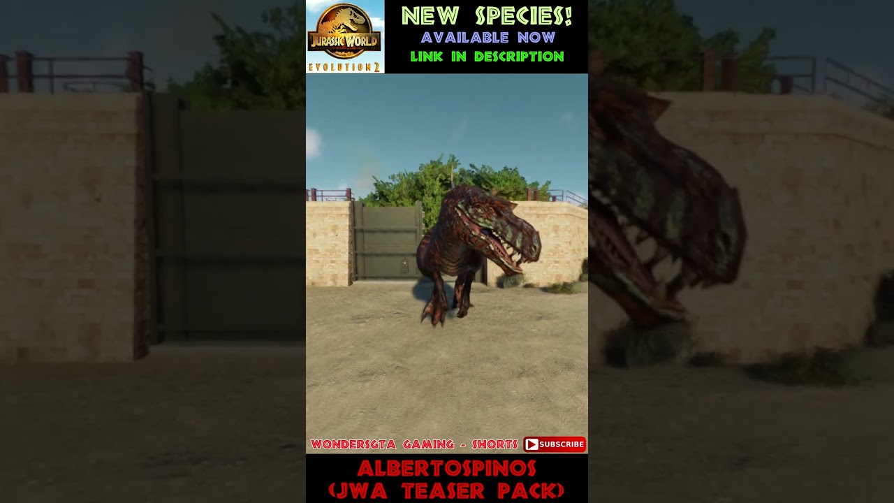 Albertospinos! - New Species Mod! - Jurassic World Evolution 2 Mods - #shorts