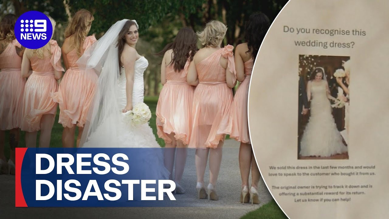 Bride's sentimental wedding gown sold by mistake in disastrous mix-up | 9 News Australia
