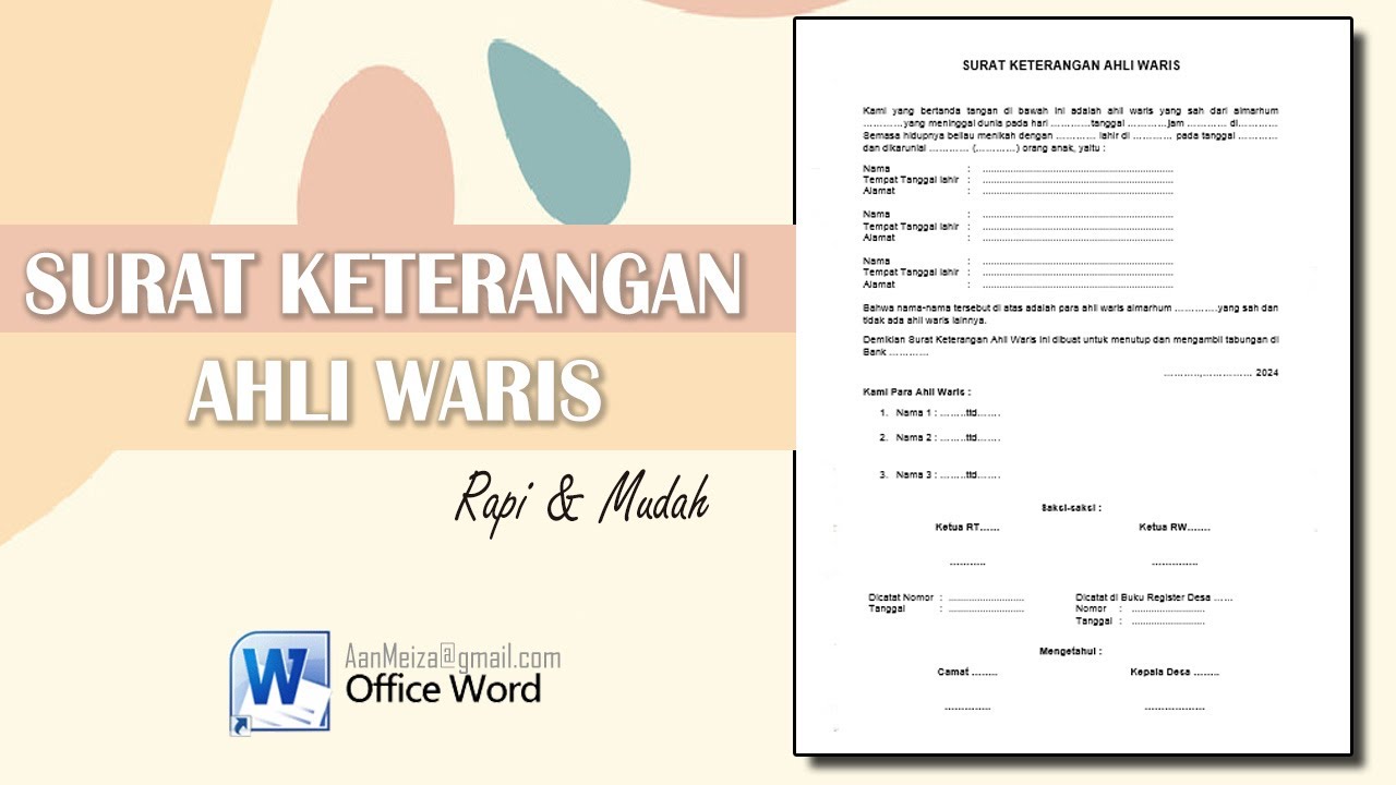 SURAT KETERANGAN AHLI WARIS