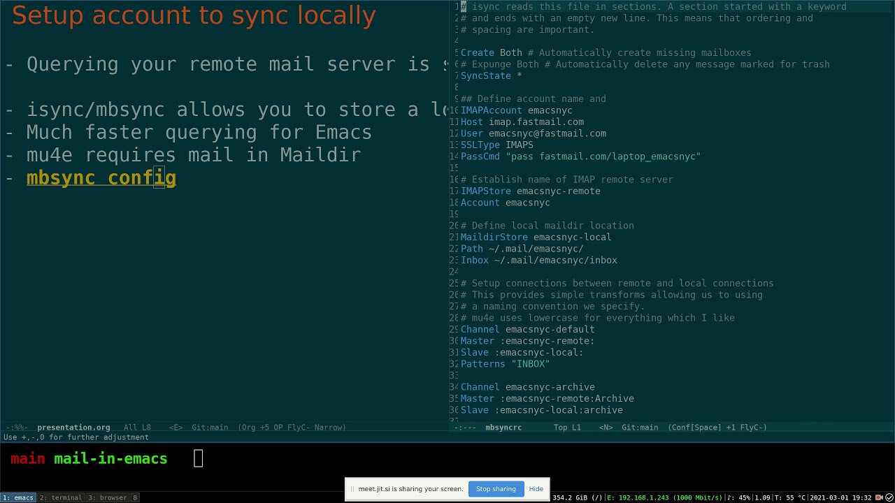 Managing Email in Emacs with mu4e