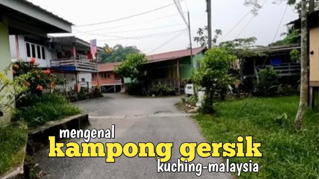 Suasana perkampungan Melayu di Sarawak Malaysia