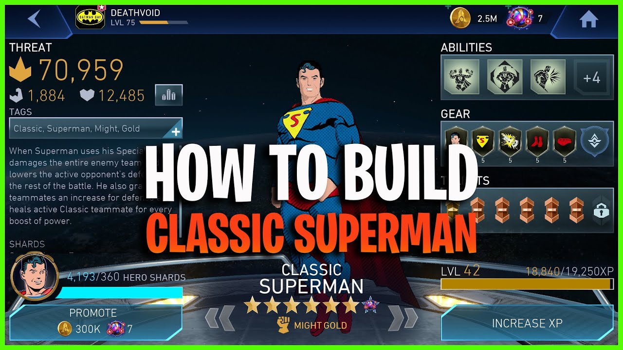 Injustice 2 Mobile | How To Build Classis Superman | Build Guide