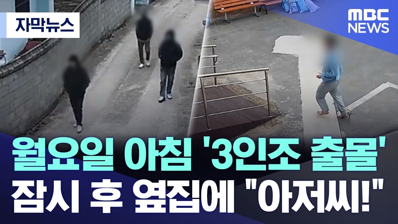 [자막뉴스] 월요일 아침 '3인조 출몰' 잠시 후 옆집에 