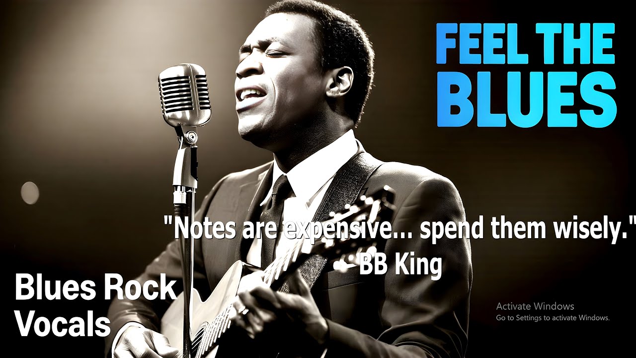 Slow Blues Rock Vocals  Soulful Guitar & Deep Blues Singer