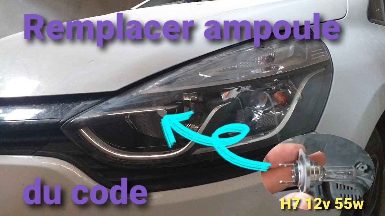 Remplacer ampoule du feu de croisement code de la CLIO 4