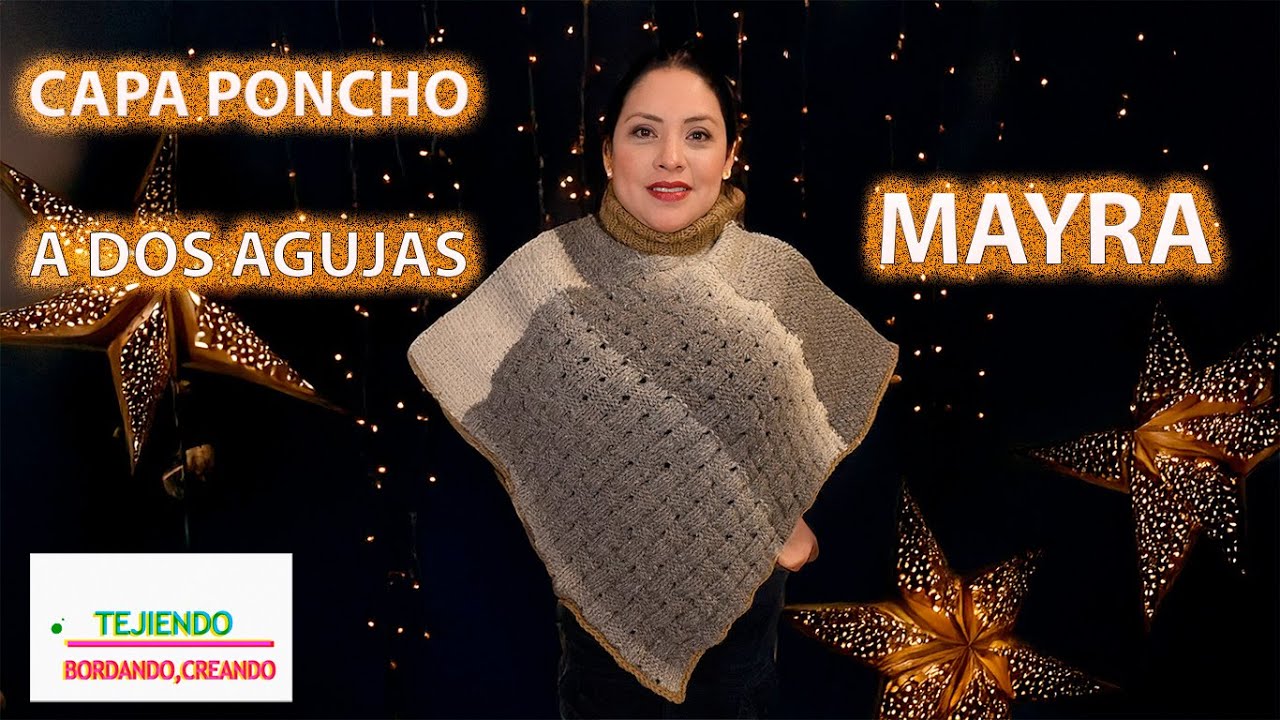 CAPA PONCHO  A DOS AGUJAS MAYRA