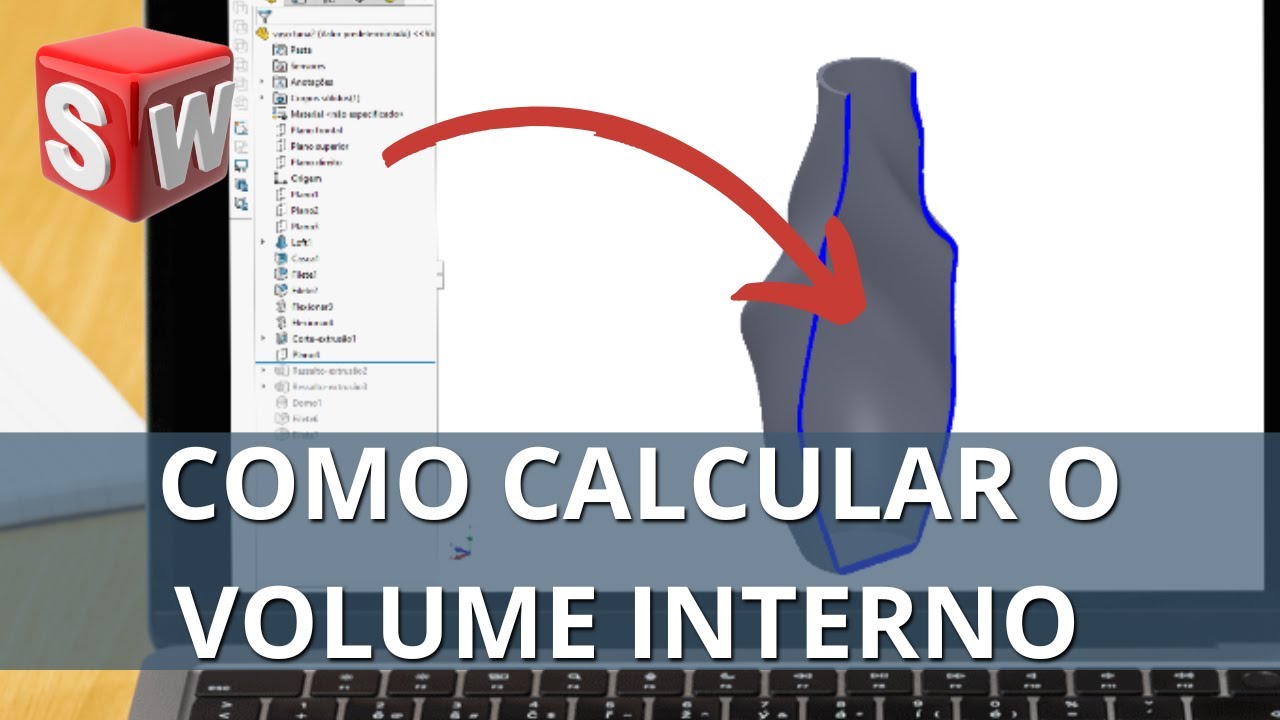 Como Calcular o Volume Interno de um Recipiente (Recurso Cavidade) #solidworks