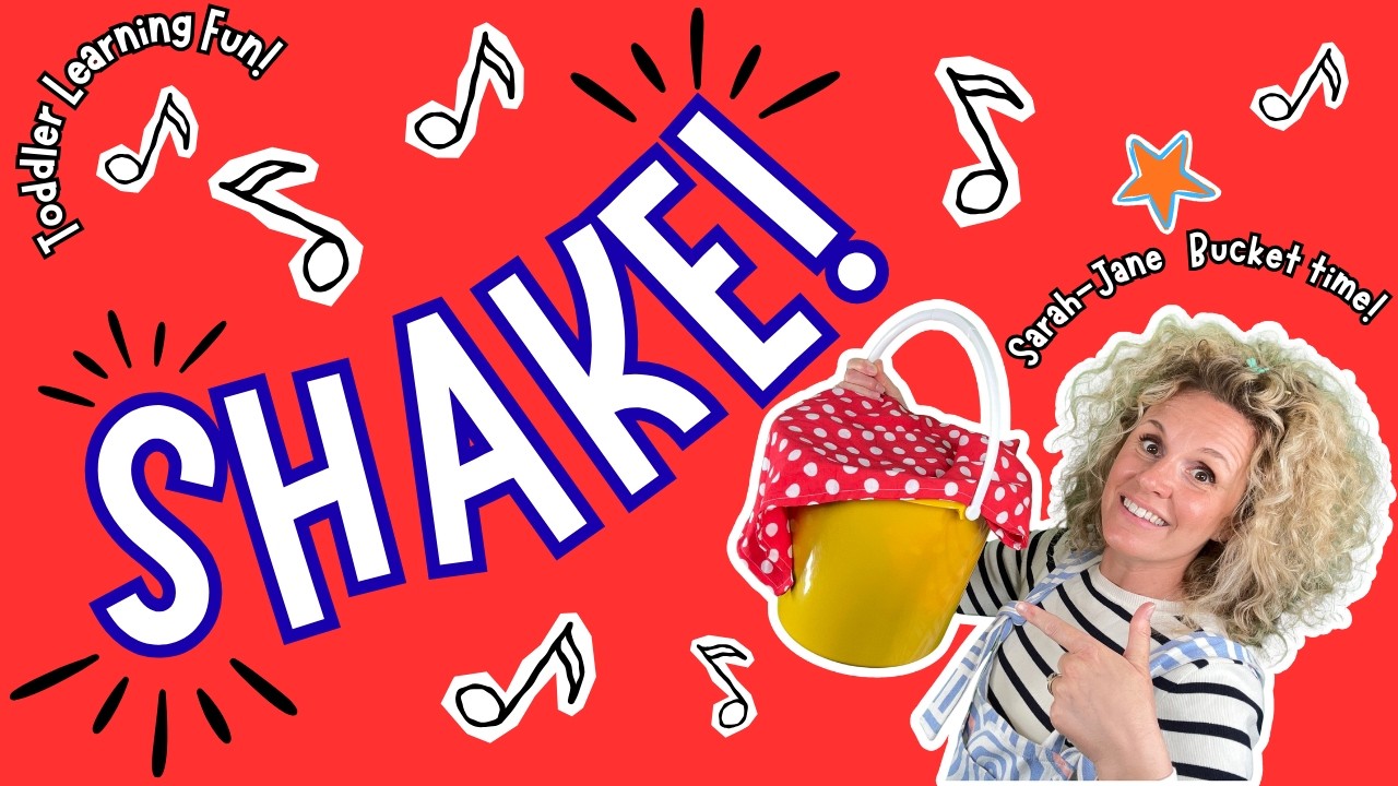 Scarf dance SHAKE! Toddler, kids, preschool Learning Song! with Sarah-Jane Bucket Time🌟