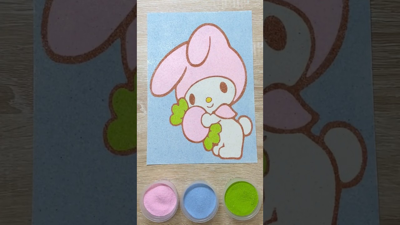 Sand painting MYMEDOLY - T&ocirc; m&agrave;u tranh c&aacute;t MYMEDOLY đ&aacute;ng y&ecirc;u #heytoystv #sandpainting #mymelody