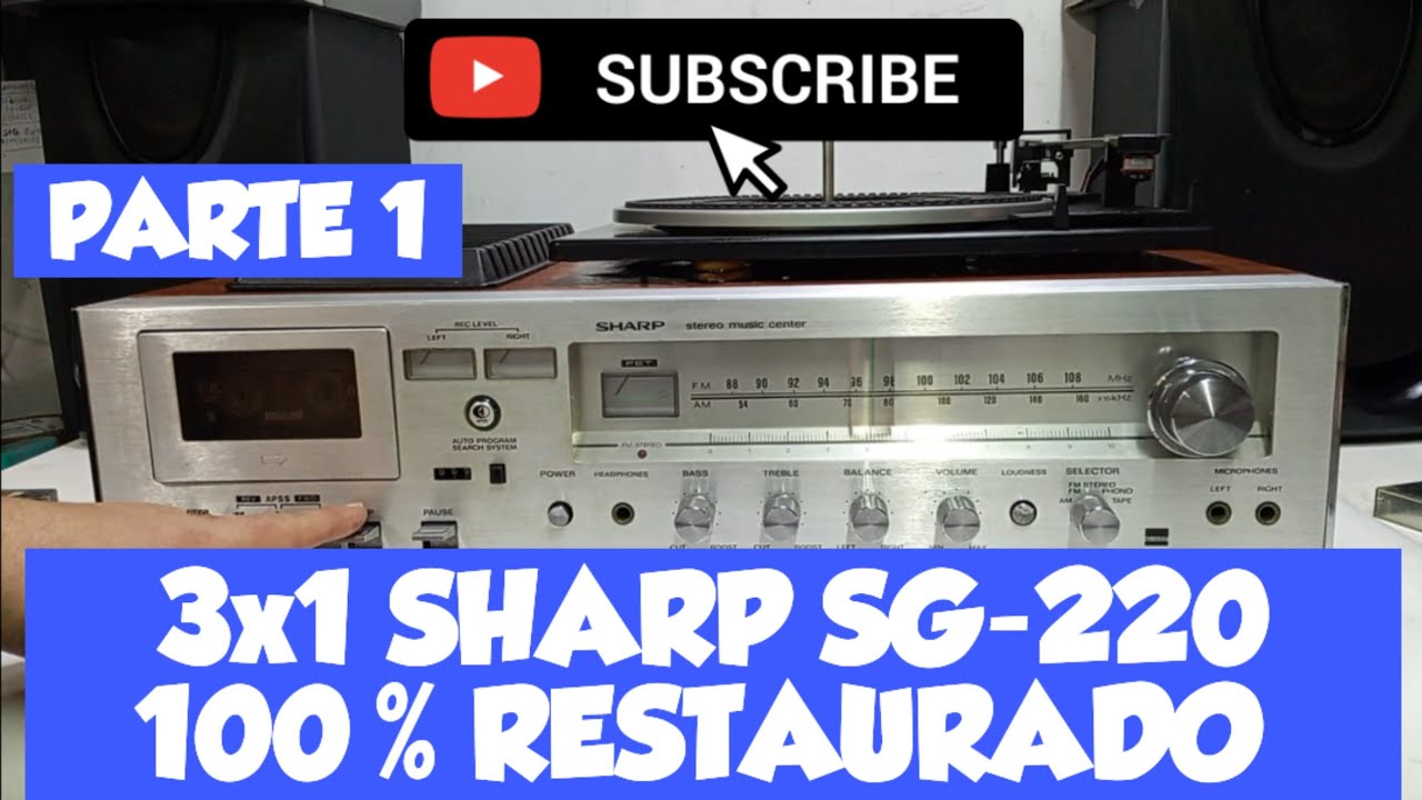 (Parte 1) 3x1 SHARP SG-220 Totalmente Restaurado à sua glória dos anos 80
