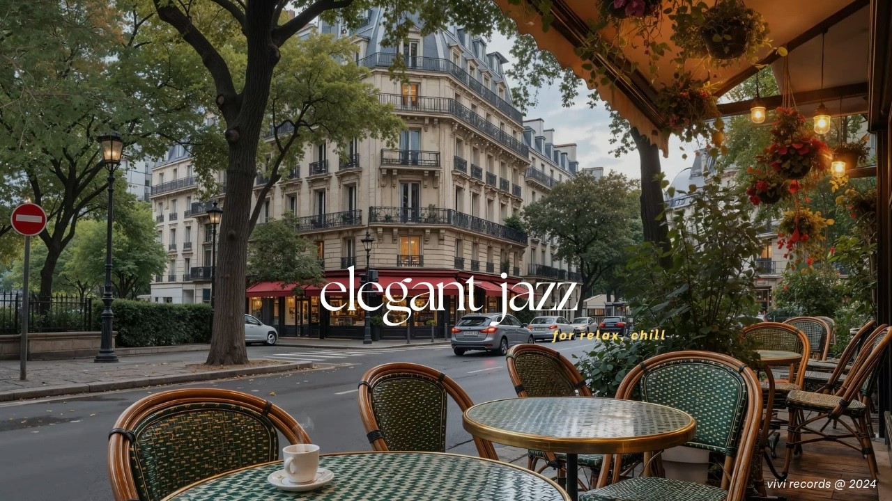 Elegant Jazz for Calm Focus - Soft Open Café Ambience & Gentle Jazz for Work, Study in Spring