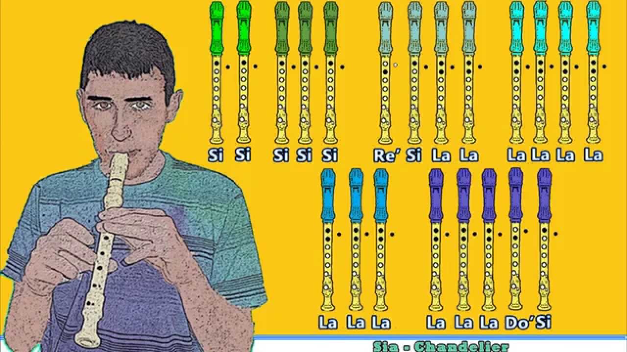 Sia - Chandelier en Flauta Dulce con Notas