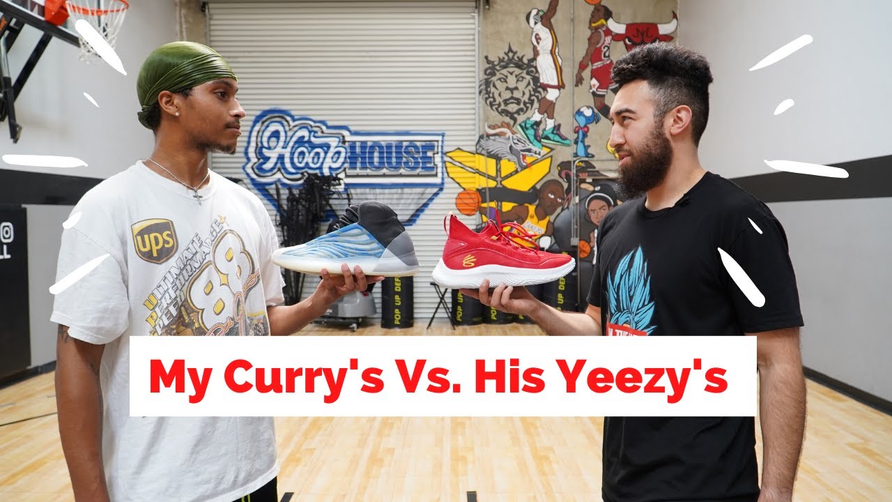 1v1 My New Curry's Vs. His Yeezy's! Curry 8 Review! | Ryan Razooky