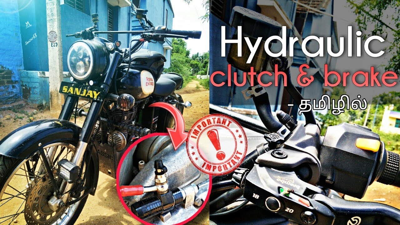 How to install hydraulic clutch and brake ( brembo brakes and clutch ) in tamil #15