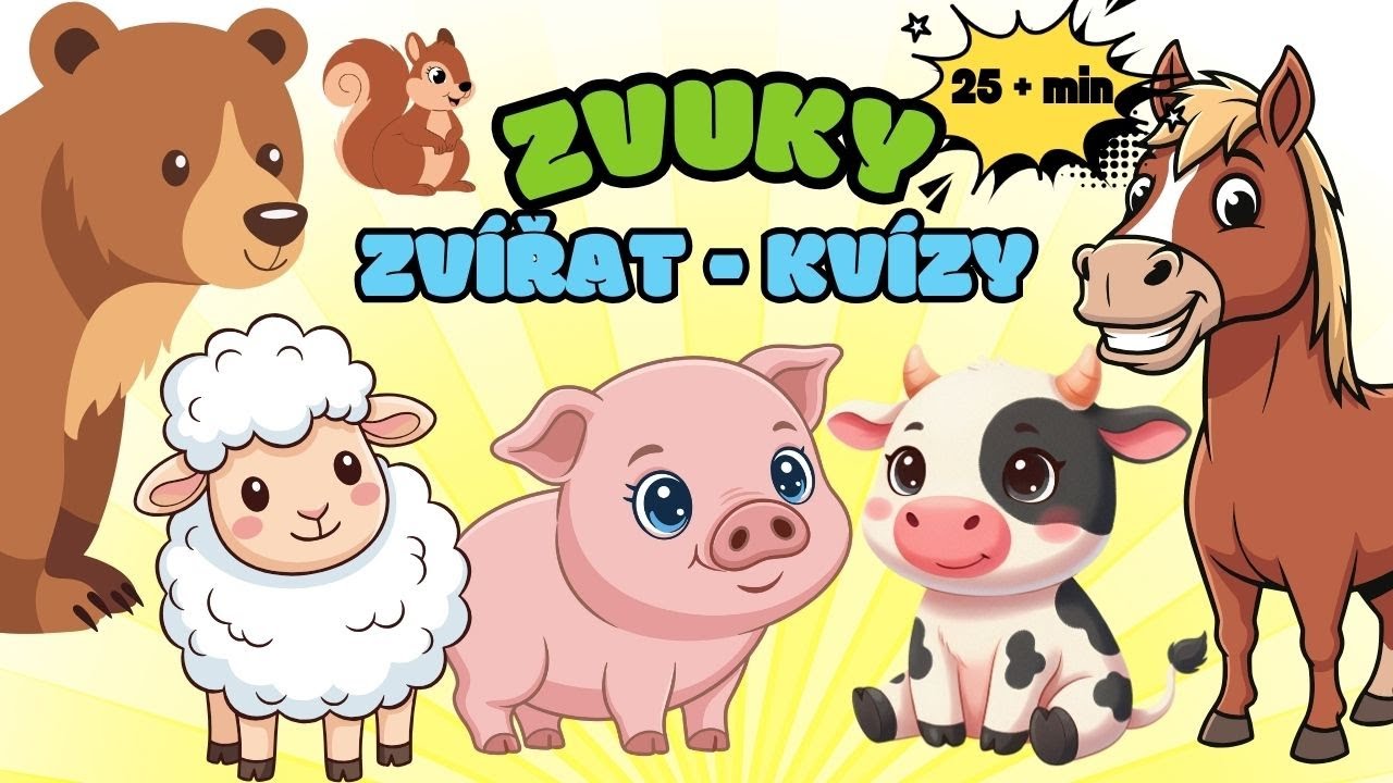 🐷 Kompilace kvízů ZVUKY ZVÍŘAT pro děti | Jak dělají zvířata? Zábavné vzdělávací video pro děti 🦊