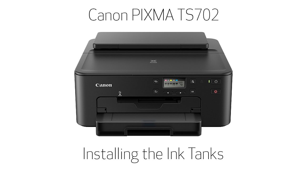 Canon PIXMA TS702/TS702a - Installing The Ink Tanks