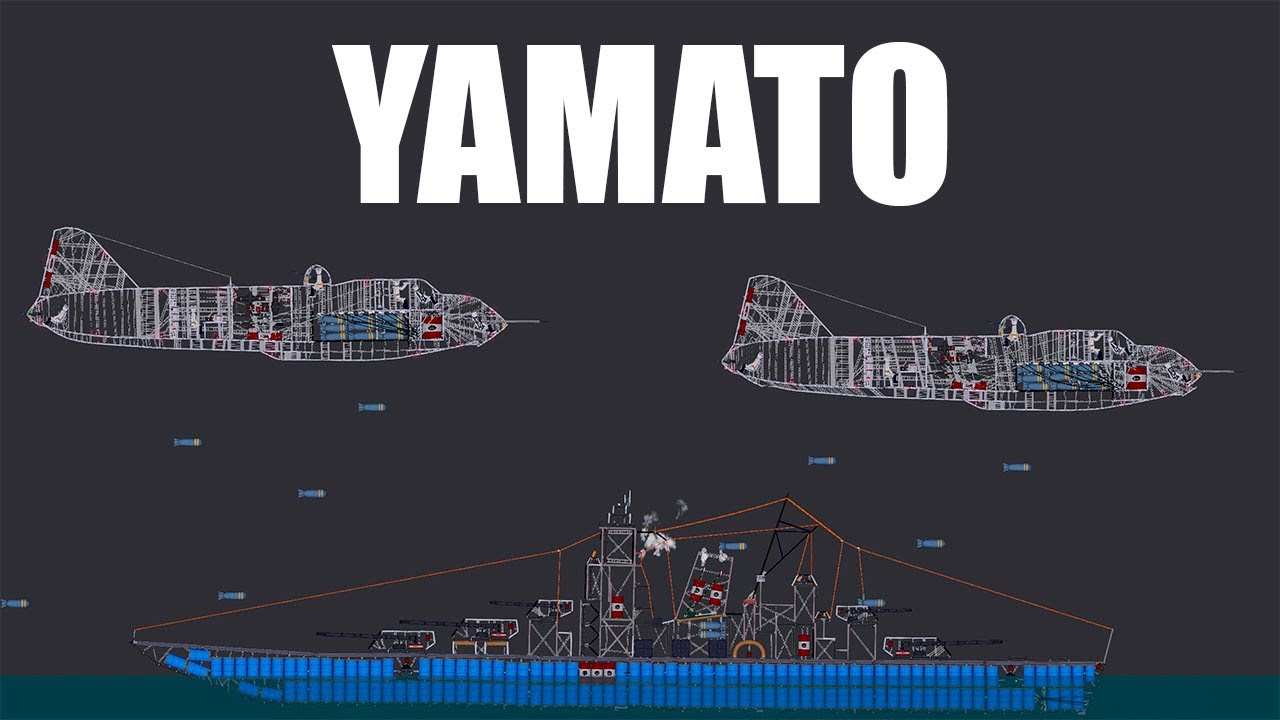 Combat aircraft attack warship Yamato - People Playground