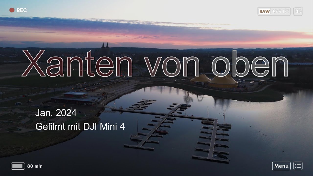 Xanten von Oben Januar 2024 (DJI Mini 4)