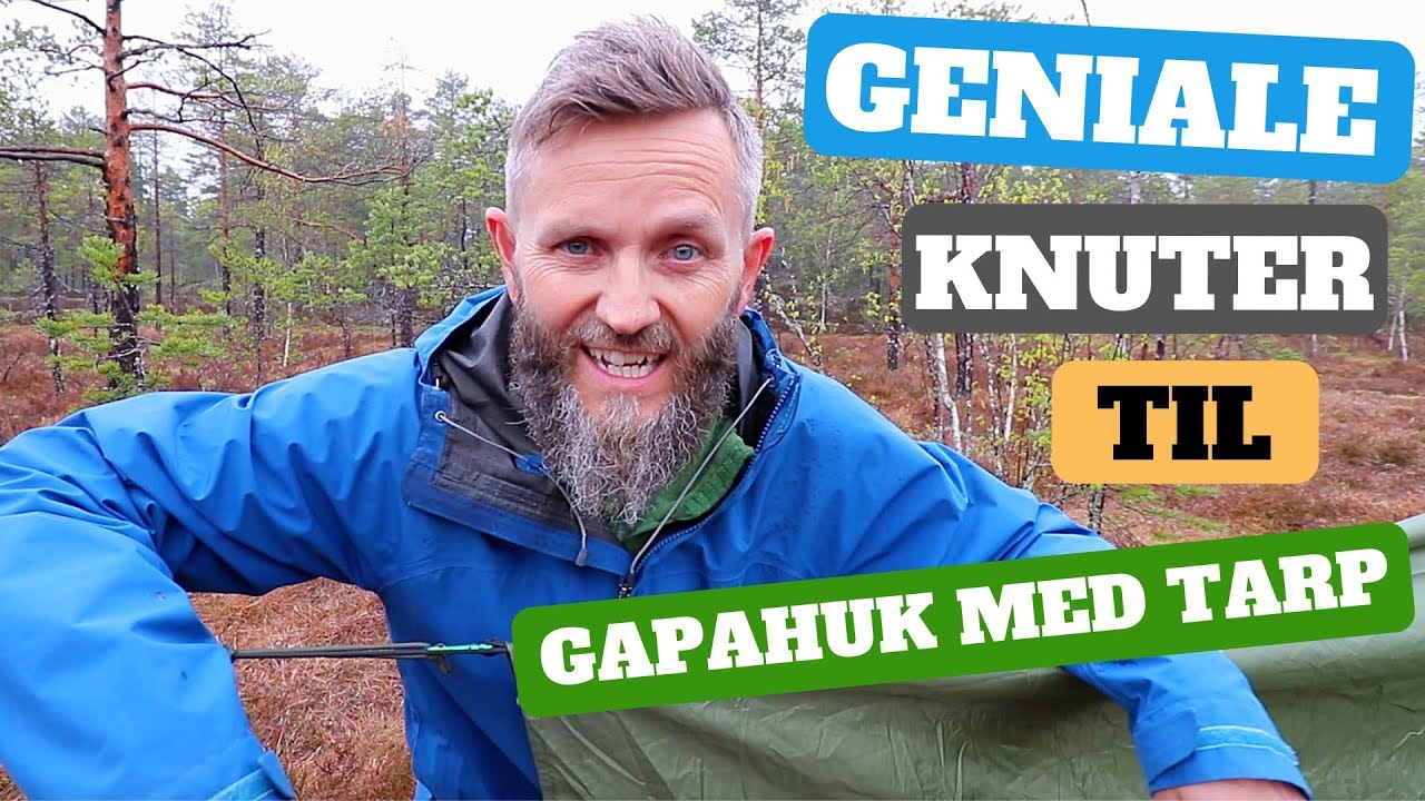 Friluftsliv - Knuter til gapahuk med tarp