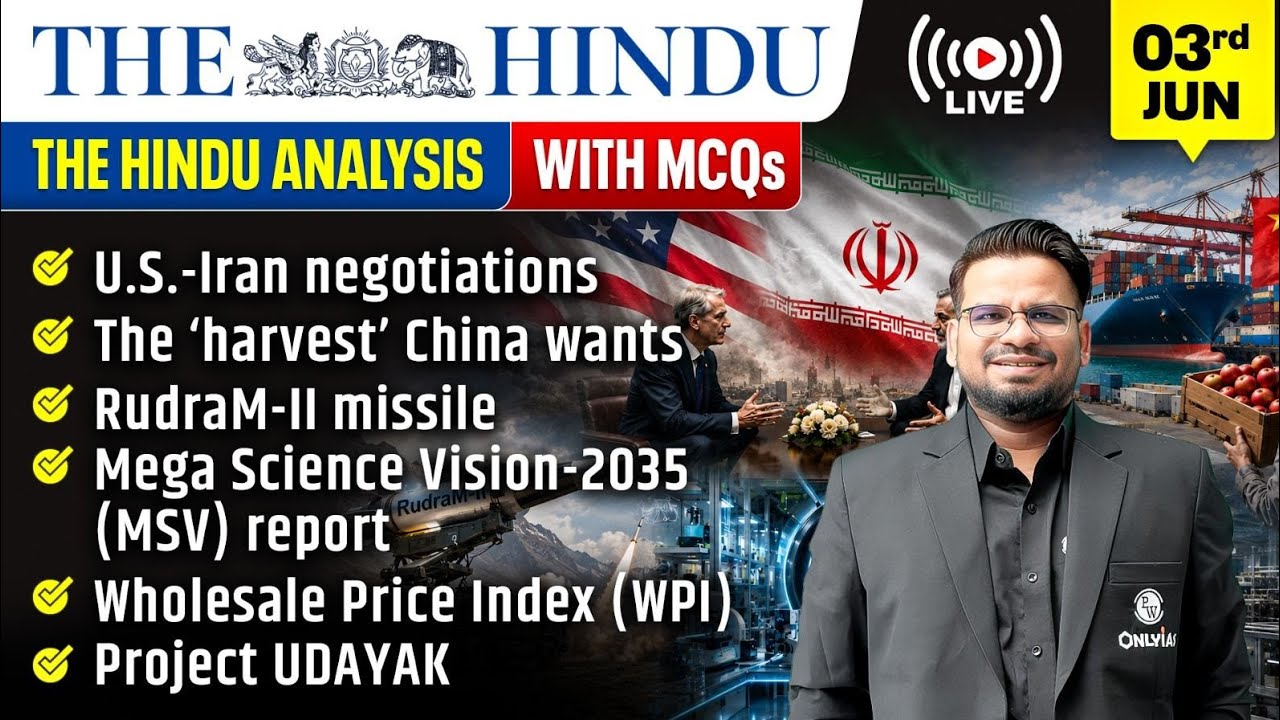 The Hindu Analysis | 3rd June 2026 | The Hindu Newspaper  - Practice Questions | Prashant Sir